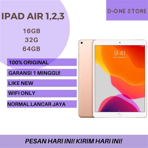 Jual Ipad Air 123 16gb 32gb 64gbsecondoriginalmuluslikenew