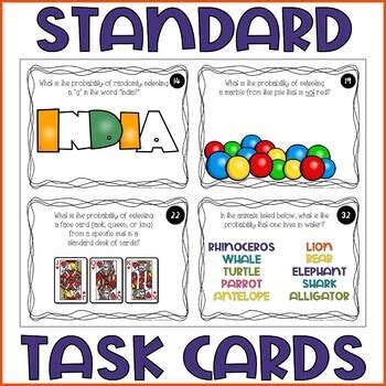 Probability Activity With Probability Task Cards And Mini Lesson