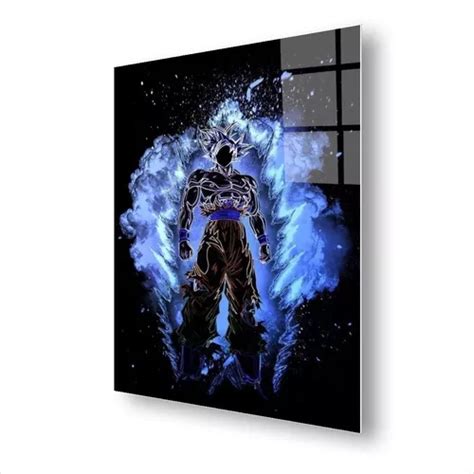 Cuadro Metalico Goku Ultra Blue Dragon Ball Art Aluminio Meses Sin