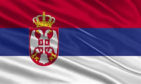 Premium Vector | Serbia flag design. Waving Serbian flag made of satin ...