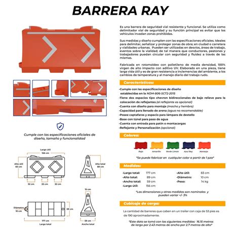 Barrera Ray Amarilla Con 4 Flechas 2 De Cada Lado Y 2 En Captafaros