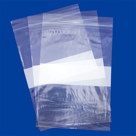 Zip Top 2mil Poly Bags 6x9 Wwhite Block 100 Pcs