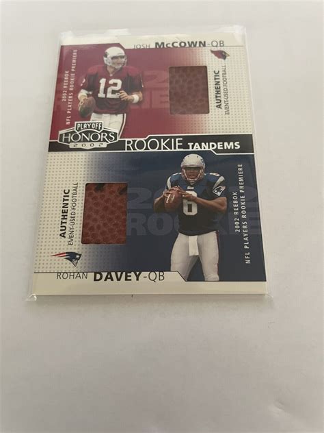 Playoff Honors Rookie Tandems Josh Mccown Rohan Davey Rt Ebay