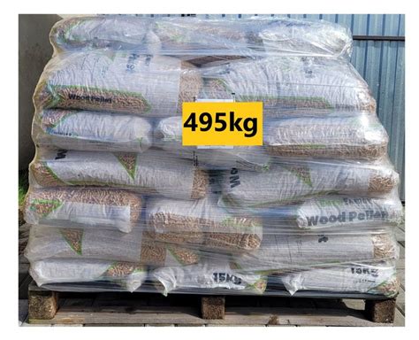 PELLET DRZEWNY PELET 100 SOSNOWY PREMIUM 495kg 142138642 ERLI Pl