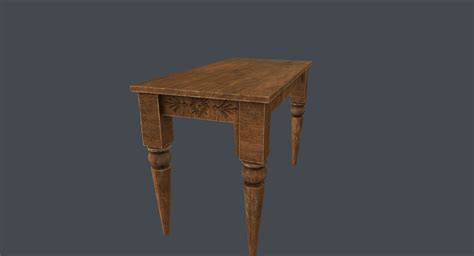 Table Old 3d Model 4 Obj 3ds Fbx Free3d