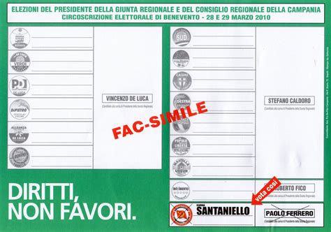 Il Cambiamento Ecco Il Fac Simile Della Scheda Elettorale