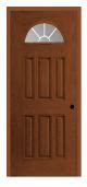 Masonite Belleville Oak Textured Panel Door Rectangle Lite With