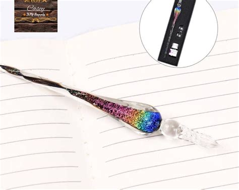 Hand Blown Glass Dip Pen Crystal Glass Dip Pen Gift Set Vintage Glass