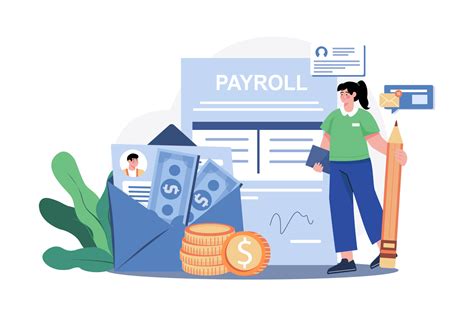 Payroll Manager Illustration Concept On White Background