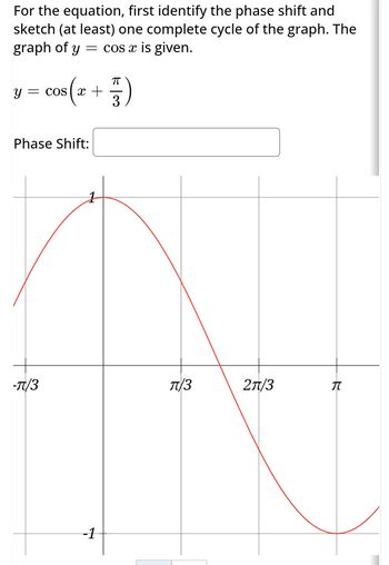 Answered For The Equation First Identify The Phase Shift And Sketch