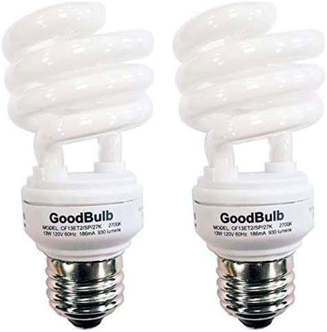 GoodBulb 13 Watt Compact Fluorescent Bulb 2700K Soft White Light