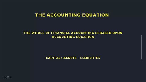 The Accounting Equation Ppt