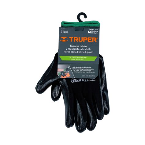 Gu Truper Guantes De Nylon Recubiertos De Nitrilo M Truper