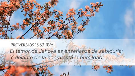 Proverbios 15 33 RVA Desktop Wallpaper El temor de Jehová es