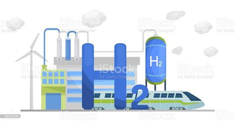 Green Hydrogen Production Renewable Energy Source H2 Fuel Plant向量圖形及更多可持續資源圖片 Istock