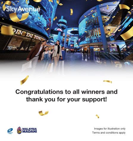 Spend And Win At Skyavenue With Bsn Cards Campaign Winners