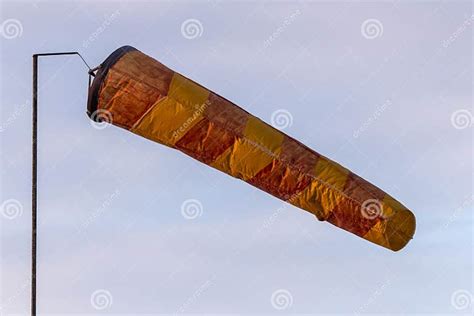 Airport Windsock Basic Guide To Wind Direction And Speed Stock Image