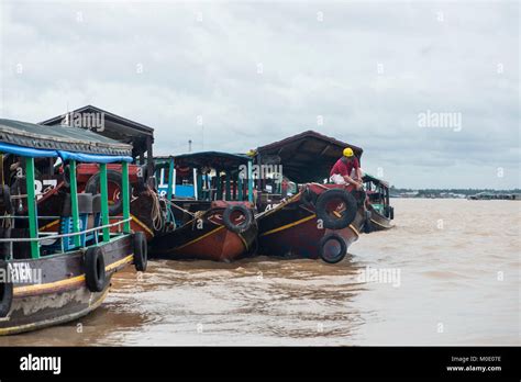 Passenger Boats On The Mekong Vietnam Stock Photo Alamy