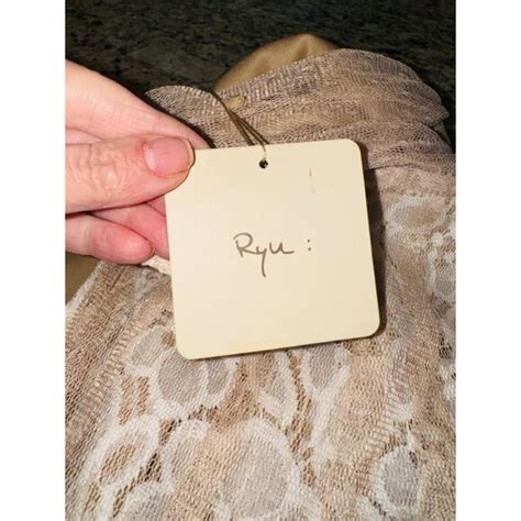 Ryu Dresses Nwt Ryu Ivory Dress Tan Tulle Nude Lace Tie Neck Halter