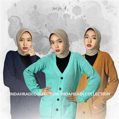 Jual Cardigan Merisa Oversize Tebal 7 Gauge Cardy Crop Atasan Wanita