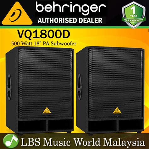 Behringer Vq D Professional Active Watt Pa Subwoofer Pair