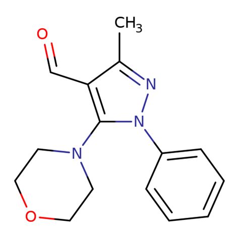 3 Methyl 5 Morpholin 4 Yl 1 Phenyl 1H Pyrazole 4 Carbaldehyde 3D FAA54700