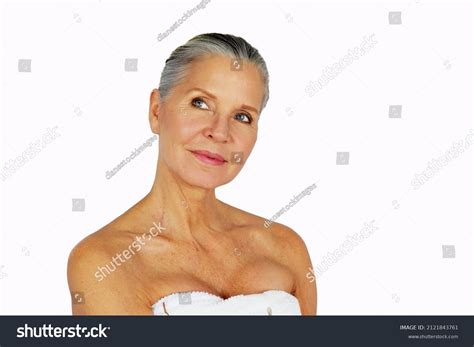 Beautiful Mature Woman Spa Smiling Bare Stock Photo Shutterstock