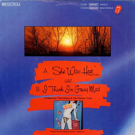 The Rolling Stones She Was Hot Vinyl 7 1984 DE Original HHV