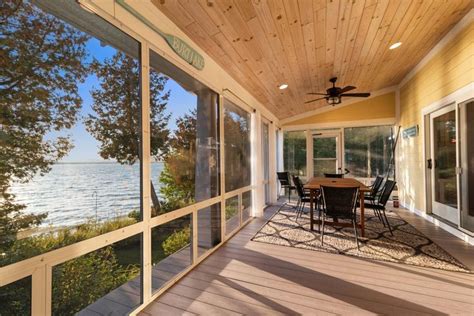 Screened Porch With A View Lake House On Burt Lake Michigan Lake