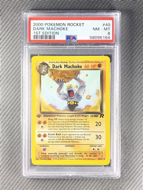 1st Edition Dark Machoke 40 82 Team Rocket Pokemon Card Values MAVIN