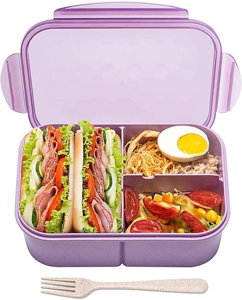MISS BIG® Bento Lunch Box, Leak Proof, Microwave Safe, No BPAs, Purple