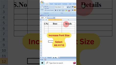 Increase Decrease Font Size Alt Hfg Alt Hfk Shortcuts Tip Of The Day Excel Tutorials