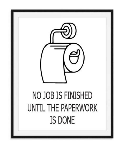 No Job Is Finished Wc Poster Badkamer Toilet Posters KJEKK