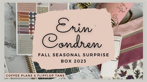 Erin Condren Fall Seasonal Surprise Box Youtube