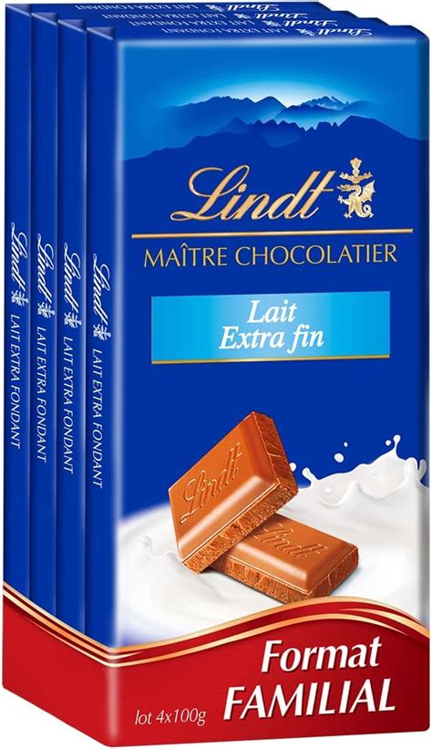 Lindt Lot De Tablettes Ma Tre Chocolatier Chocolat Au Lait Extra