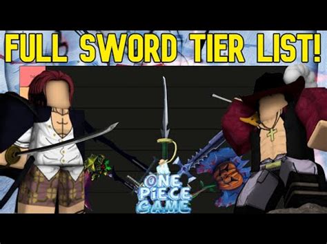 AOPG UPDATED FULL A One Piece Game SWORD TIER LIST YouTube