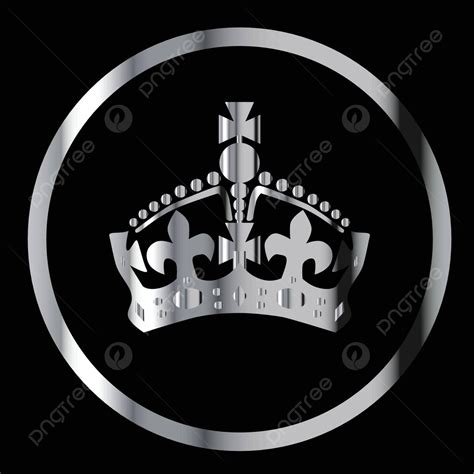 Silver Crown Emblem Graphic Precious Crown Vector Graphic Precious