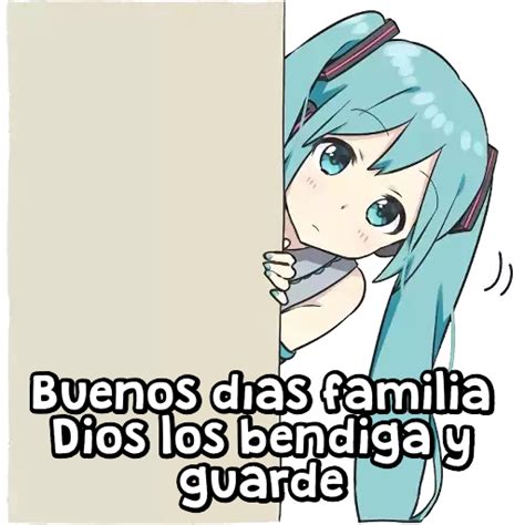 Buenos días familia Dios los bendiga y guarde Sticker de WhatsApp