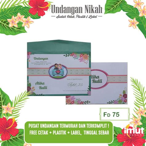 Jual Undangan Pernikahan Desain Fadhil 75 Harga Murah Shopee Indonesia