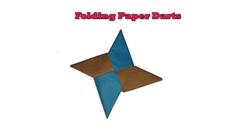 Fold Paper Darts Simple Paper Darts Craft Diy