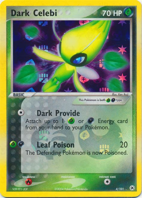 Pok Mon Ex Hidden Legends Card Dark Celebi Parallel Reverse Holo