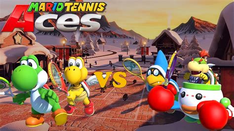 Mario Tennis Aces Yoshi Koopa Paratroopa Vs Bowser Jr Kamek