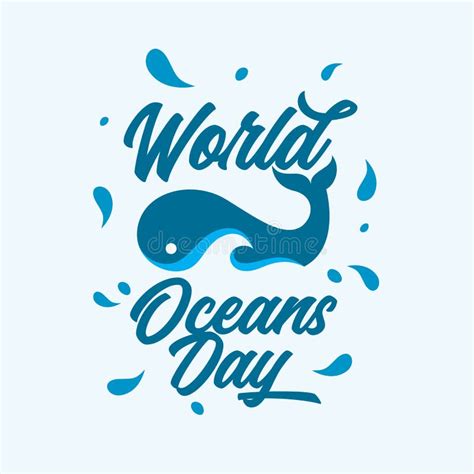 World Oceans Day Background Save Ocean Stock Vector Illustration Of