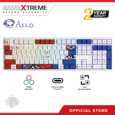 Akko Honkai Impact Rd S Stygian Nymph Rgb Hot Swappable Mechanical Keyboard Akko Cs