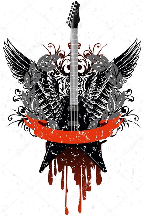 Guitar With Wings Stock Vector Ss