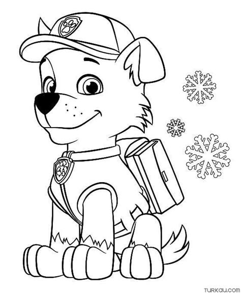 Chase Paw Patrol Coloring Page Turkau