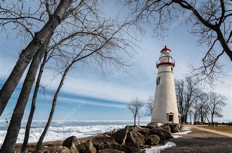 Marblehead Lighthouse Winter — Stock Photo © Mshake #100240606