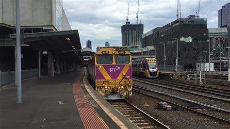 V Line N457 City Of Mildura Departing Southern Cross Station To Albury Leslie Rs5t Horn Show