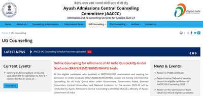 Ayush Neet Ug Counselling Registration For Round Begins