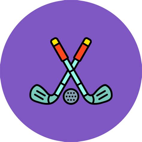 Golf Stick Generic Color Lineal Color Icon
